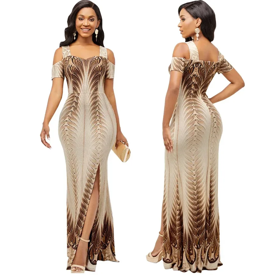 Print Digital Print One-Shoulder Dress